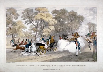 Attentatsversuch auf Königin Victoria, Constitution Hill, Westminster, London, 1840