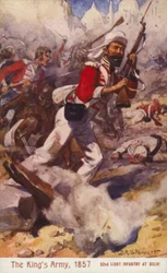 Britische Soldaten der 52. Leichten Infanterie, Belagerung von Delhi, Indischer Aufstand