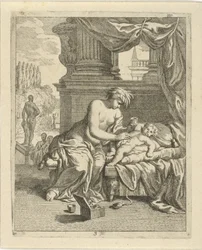 Thetis salbt Achilles mit Ambrosia