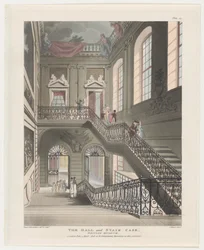Die Halle und Treppe, British Museum, 1. April 1808