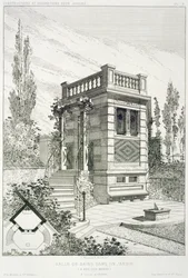 Badezimmer, aus einem Band von Entwürfen verschiedener Architekten, veröffentlicht von Morel & Cie, Paris, ca. 1880