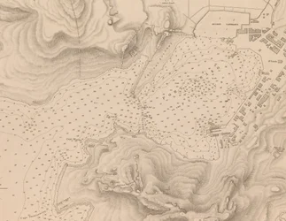 Griechenland, der Peiraeus oder Hafen Drako, vermessen von Kommandant Thomas Graves, H.M.S. Beacon 1840 (Detail)