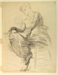 Der Morsecode, Studie für das Gebäude für Manufakturen und freie Künste, Weltausstellung, Chicago, IL