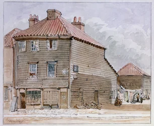 Ansicht eines alten Hauses in der High Street, Lambeth