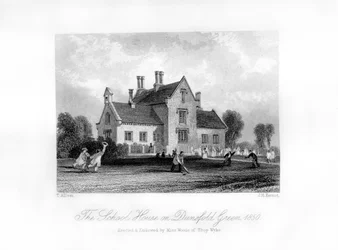 Das Schulhaus auf Dunsfold Green, Surrey, 1850