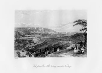 Blick vom Box Hill in Richtung Norbury, 19. Jahrhundert