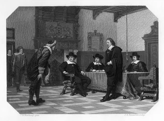 Eine Audienz beim Rat der Bürgermeister und Schöffen von Amsterdam, 1653, ca. 1870