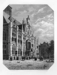 Das Rathaus in Delft, Niederlande, 1620 um 1870