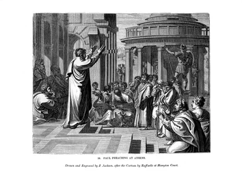 Paulus predigt in Athen, 1843