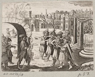 Illustration zu Adam Olearius, „Persianischer Rosenthal von einem sinnreichen Poeten Schich Saadi […]“, Schleswig 1660