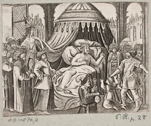Illustration zu Adam Olearius, „Persianischer Rosenthal von einem Sinnreichen Poeten Schich Saadi […]“, Schleswig 1660