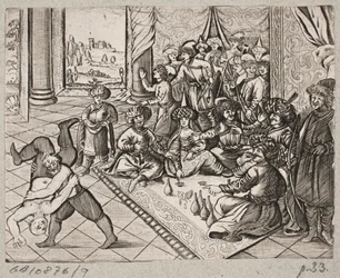 Illustration zu Adam Olearius, „Persianischer Rosenthal von einem Sinnreichen Poeten Schich Saadi […]“, Schleswig 1660