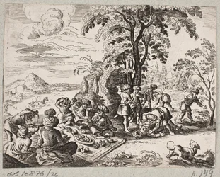 Illustration zu Adam Olearius, „Persianischer Rosenthal von einem Sinnreichen Poeten Schich Saadi […]“, Schleswig 1660
