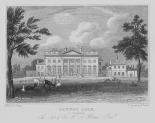 Denton Park, Yorkshire, Der Sitz von Sir W C Ibbetson, Baronet (Stich)