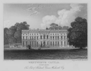 Wentworth Castle, Yorkshire, Der Sitz von Frederick Vernon Wentworth, Esquire (Stich)
