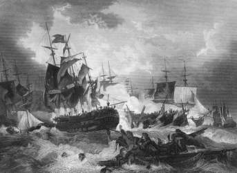 Admiral Duncans Sieg über die niederländische Flotte, Nordsee, 11. Oktober 1797