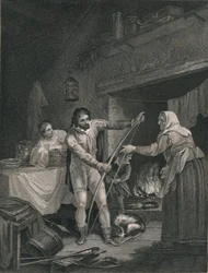 Alfred in der Hütte des Neatherds, Mitte 19. Jahrhundert