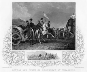 Niederlage und Tod von Dhoondiah bei Conaghull, 1800, frühes bis mittleres 19. Jahrhundert