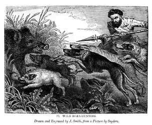 Wildschweinjagd, um 1600-1650 1843
