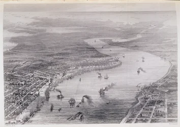 Vogelperspektive von New Orleans, aus 