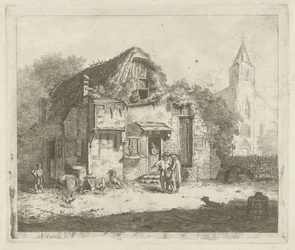 Bauernhof bei einer Kirche
