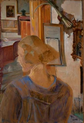 Julia, die Tochter des Künstlers, in Lusławice