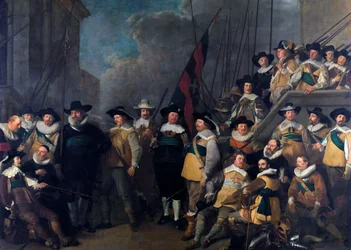 Offiziere und Männer der Kompanie von Hauptmann Cornelis de Graeff und Leutnant Hendrick Lauwrensz