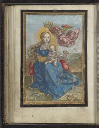 Maria mit Kind von einem Engel gekrönt