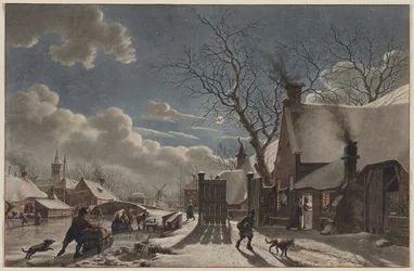 Winternacht in einer niederländischen Stadt, 1797