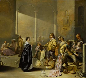 Wachstube mit Kriegsbeute, ca. 1635-1640