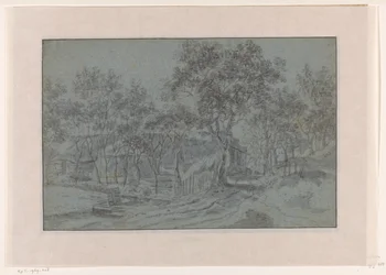 Bauernhof zwischen Bäumen