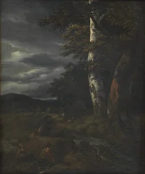Landschaft mit Jagdszene