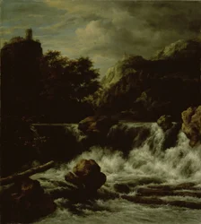 Gebirgslandschaft mit Wasserfall