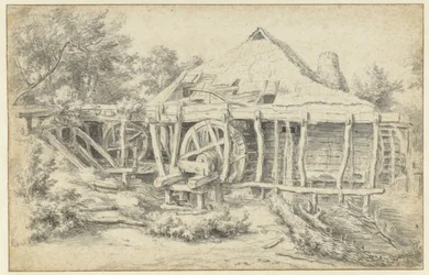 Ansicht einer Wassermühle