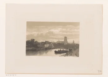 Blick auf Hafen und Deich