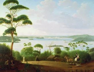 Sydney Harbour Blick auf Sydney, 1848