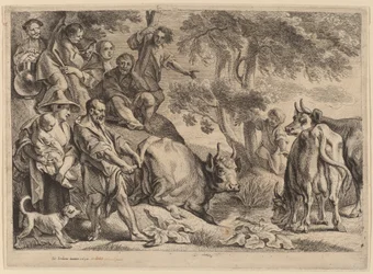 Cacus stiehlt das Vieh des Herkules