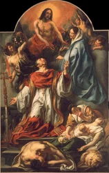 Der heilige Karl Borromäus unter Pestopfern, 1655