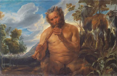Satyr spielt die Flöte (Jupiters Kindheit) (Fragment)