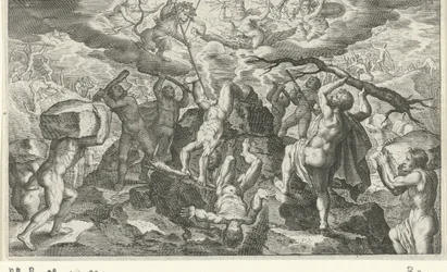 Bacchus hilft die Titanen besiegen