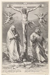 Christus am Kreuz mit Johannes und Maria