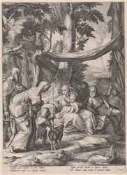 Heilige Familie mit Elisabeth, Zacharias und dem Kind Johannes der Täufer