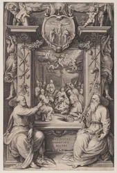 Die Anbetung der Hirten mit St. Peter und St. Paul
