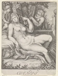 Venus von einem Satyr beobachtet