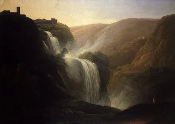 Wasserfall in Tivoli (Öl auf Leinwand)