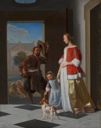 Ein Fischhändler an der Tür, 1663