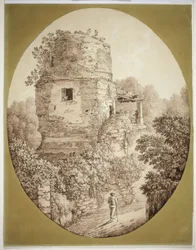 Turm mit gehendem Mann