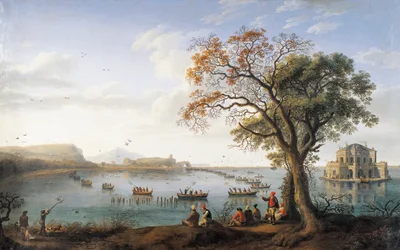 Blässhuhnjagd am See Fusano