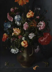 Eine Vase mit Blumen