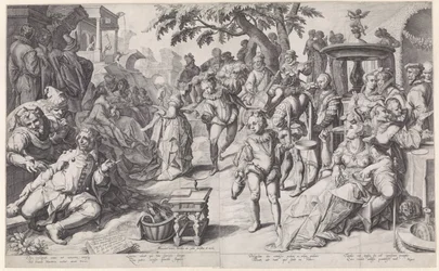 Der verlorene Sohn verschwendet sein Geld